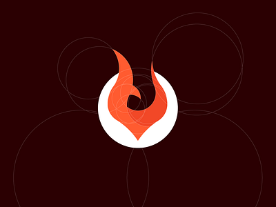 We Love Startups circle gridding flame fluid heart logo shape startups
