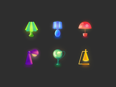 Icons for desk lamp colour desk icon lamp