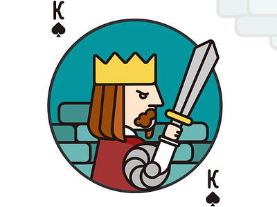 Poker Face -King illustrations king poker