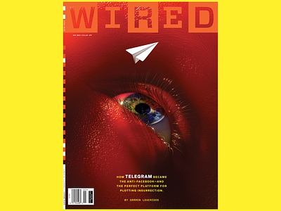 WIRED Magazine - March Issue Cover 3d 3d art article cover design editorial graphic design illustration magazine telegram typography wired wired magazine wired usa