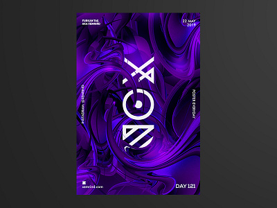 Xemrind Day 121 a poster every day daily poster design flat gradient graphic graphic design illustration lettering minimal poster poster a day poster art poster design print psd template type typography vector