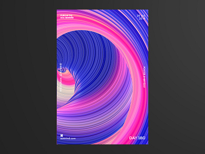 Xemrind Day 180 a poster every day abstract abstract art abstraction daily poster design gradient graphic graphic design minimal poster poster a day poster design print prints template twirl twirls