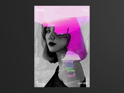 Xemrind Day 207 a poster every day daily poster design double exposure doubleexposure everyday everydays gradient graphic graphic design minimal poster poster a day poster art poster design posters print print design prints template