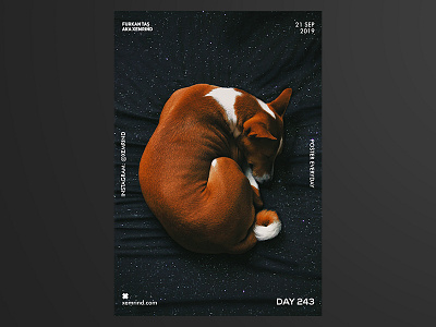 Xemrind Day 243 a poster every day daily poster design dog gradient graphic graphic design minimal photoshop poster poster a day poster design posters print print design printing printmaking prints template typography