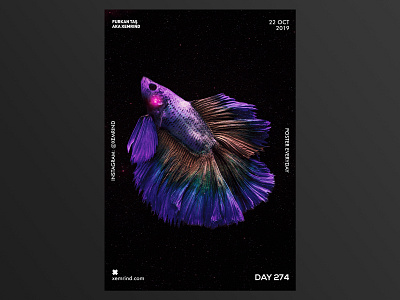 Xemrind Day 274 a poster every day daily poster design fish gradient graphic graphic design minimal poster poster a day poster art poster design posters print print design printing printmaking prints template typography