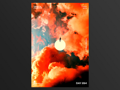 Xemrind Day 284 a poster every day clouds collage collage art colors daily poster design gradient graphic graphic design illustration minimal photoshop poster poster a day print print design printing template typography