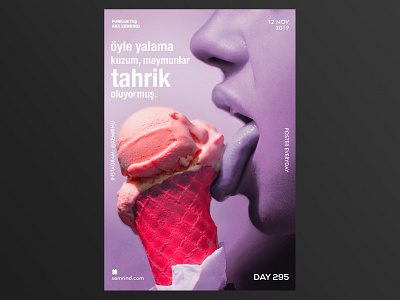Xemrind Day 295 a poster every day colors daily poster design face gradient graphic graphic design ice cream icecream lick minimal poster poster a day poster art poster design print print design template typography