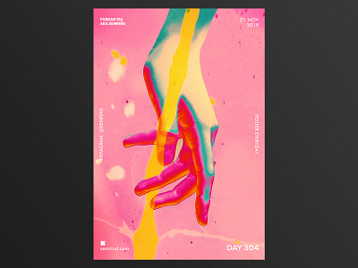 Xemrind Day 304 a poster every day brush colorful daily poster design gradient graphic graphic design hand minimal paint poster poster a day poster design print print design retro template texture typography