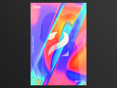 Xemrind Day 312 a poster every day colorful colors colorscheme daily poster design gradient gradient design graphic graphic design minimal poster poster a day poster design posters print print design prints template typography