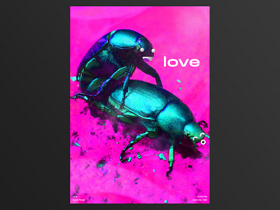 Xemrind Day 328 a poster every day bug daily poster design funny gradient graphic graphic design hue love minimal poster poster a day poster design print print design prints saturation template typography