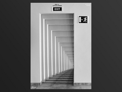 Xemrind Day 335 a poster every day daily poster design doors exit gradient graphic graphic design infinite inspiration instagram minimal photography poster poster a day poster design print print design template typography