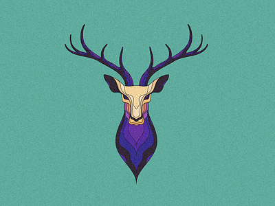 Deer Wip deer head illustration vector wip
