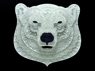 Polar Bear bear papercut polarbear
