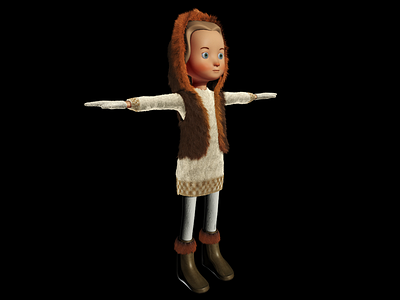 Inuit 3d book character childrens model