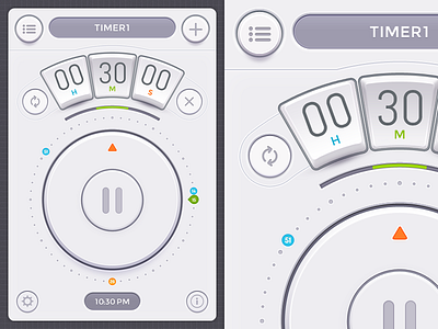 Timer Enhanced alarm app dial iphone knob timer