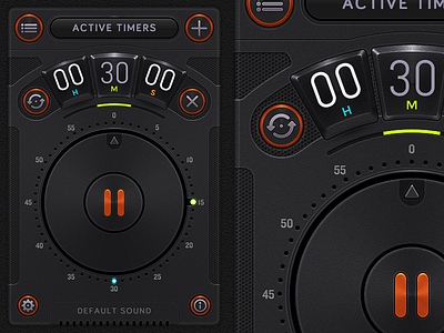 Timer - Carbon Skin alarm app carbon chrome iphone knob metallic steampunk time timer
