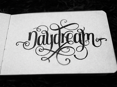 Daydream calligraphy lettering moleskine type typography