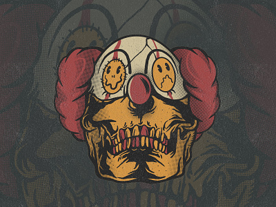 SKULL CLOWN  TEES DESIGN