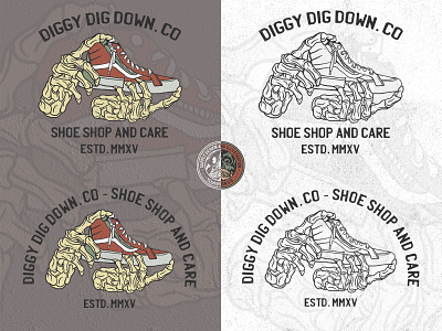 Layout design Logo Diggy Dig Down design graphicdesign illustration logo logo design vector vintage badge vintage design vintage font vintage logo vintage style