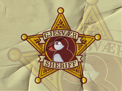 GJESVÆR SHERIFF badge design badge logo branding design graphicdesign illustration logo mascot character mascot design mascot logo mascotlogo vector vector illustration