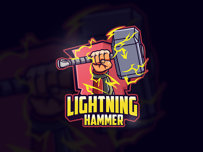 Esport - Lighting Hammer badge badge logo design esport esport logo esportlogo game gamer graphicdesign illustration twitch vector