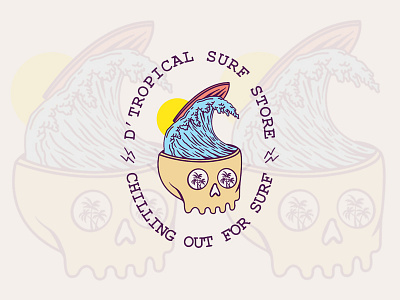 Proposal Surf Store Logo branding designer graphicdesign illustration logo summervibe surflogo vector zeroeight
