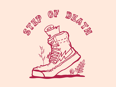 Step Of Death ( Merch Design ) design digitlart drawing graphicdesign illustration merchandise merchandisedesign vector