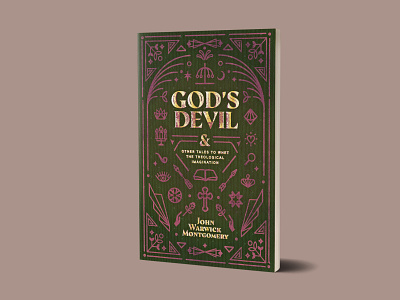 God's Devil 1517 book cover book design deco devil gold foil icons line art retro texture textures vintage book