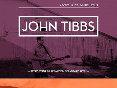 John Tibbs Web Mockup1 banner branding fe fed frontend header title ui ux web website