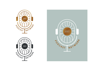 1517 Podcast Network logo brand branding design headphones identity logo logo design logodesign logotype mic microphone minimal network podcast podcast artwork podcast design podcast logo