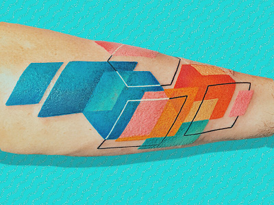 New Tattoo abstract art geo geometric gradient ink lines shapes tattoo tattoos