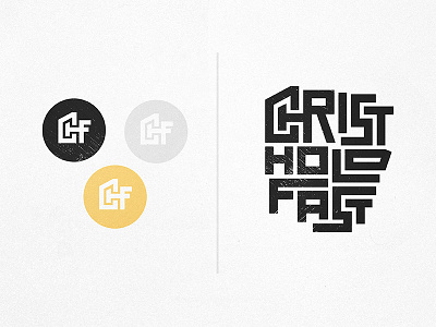 CHF - Branding branding chf christ christ hold fast christholdfast christian faith gospel identity logo typography
