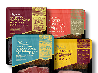 Chef Jenn Meat Rub Package Labels box food groceries market meat meat rub mockup package package design packaging rub