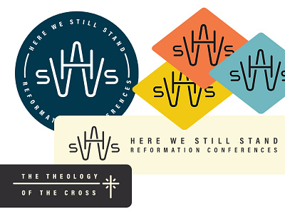 Here We Still Stand Conferences — rebrand branding christ christian conference cross here we still stand hwss identity logo reformation conferences theology