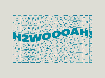 H2woooah! branding church h20 logo typography vbs warp water woooah