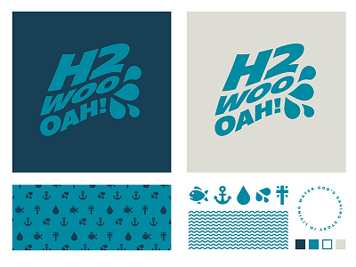 H2woooah alt branding church h20 logo typography vbs warp water woooah