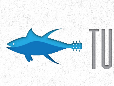 Guitar Tuna app branding guitar logo minimal music shape texture tuner