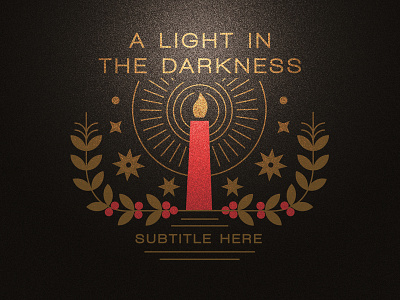 A Light In The Darkness advent candle christian christmas holiday light minimal stars textures