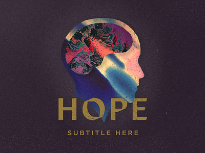 1517 - HOPE series art brain christian color wash face glitch head hope human profile sermon series silhouette texture textures theology thoughts