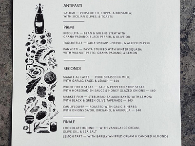 Paradise Pop-Up menu illustrations drinks food hand drawn hand drawn illustration menu menu design restaraunt texture vegetables