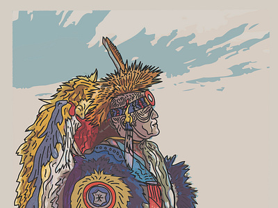 (WIP) people-project update 2 american design illustration indigenous line art minimal native portrait texture vector
