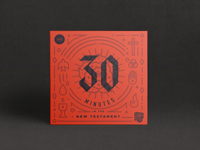 30 Minutes in the New Testament - Podcast Art 1517 30 30 mins album art branding christian church design history icon icons illustration line art lutheran minimal minutes podcast symbols theology vector