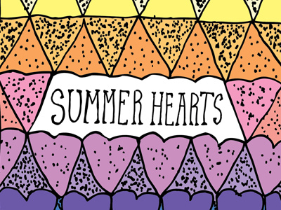 Summer Hearts fun hand drawn handdrawn heart hearts love summer summertime