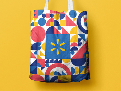 WM tote bag abstract bag geo geometric grocery illustration minimal mockup mockups shapes texture tote vector walmart