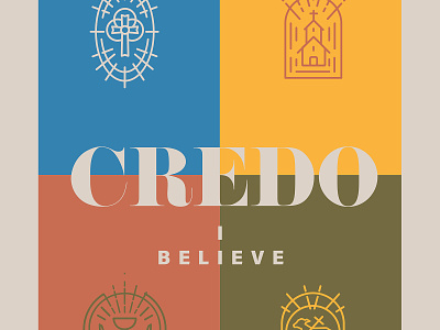 Credo book cover design believe book book cover book cover art book cover design christian credo design icon illustration lutheran minimal symbols theology