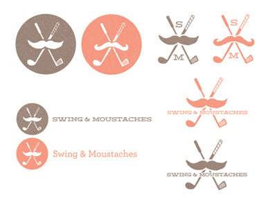 Swing & Moustaches 2 archer branding deming france french hip hipster logo moustache moustaches mustache mustaches paris