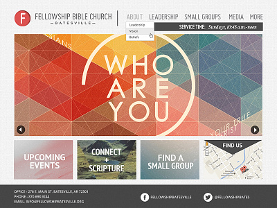 Fellowship Bible Church FE 10 column grid 10 grid brightoak church church site design frontend grid home homepage ui web website