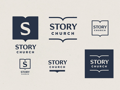 STORY church branding R3 book branding christian church design identity illustration logo minimal s story vector