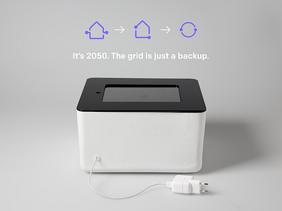 The grid is just a backup. energy supply icons next nature product design protoype