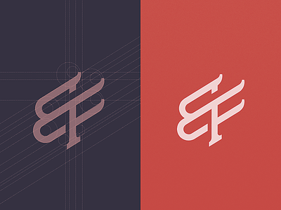 BreakFree Logo lettering logo minimal monogram process typography